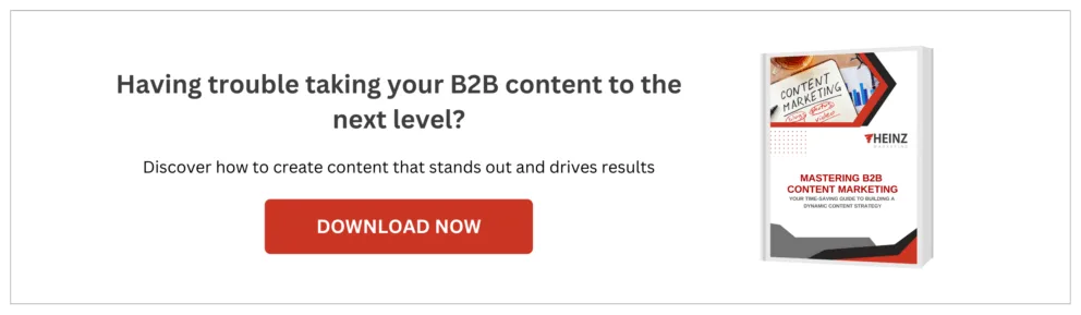 CTA de conteúdo B2B de marketing da Heinz