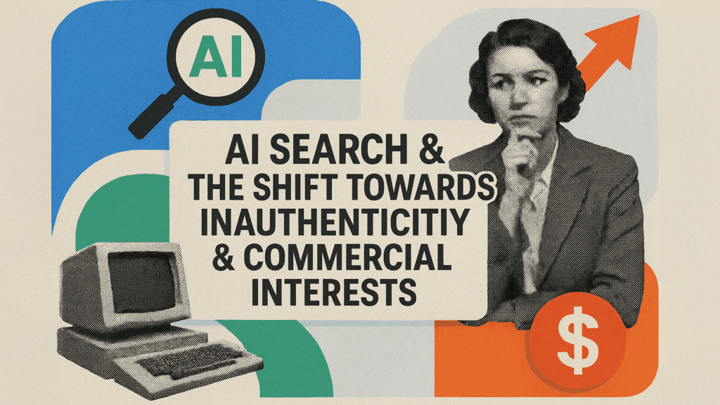 Pesquisa de IA e a mudança em direção à inautenticidade e interesses comerciais 3 shift to inauthenticity featured image