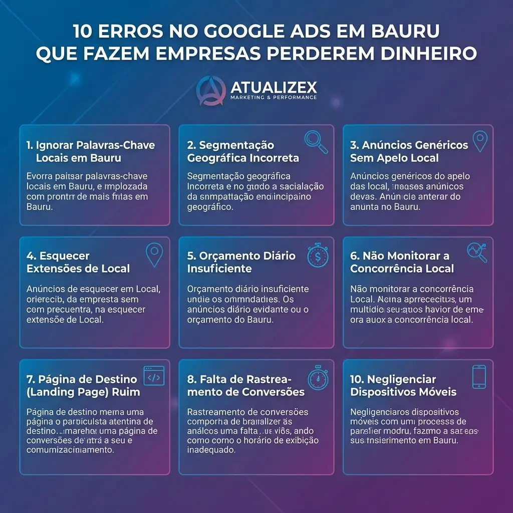 10 Erros no Google Ads em Bauru Que Fazem Empresas Perder Dinheiro