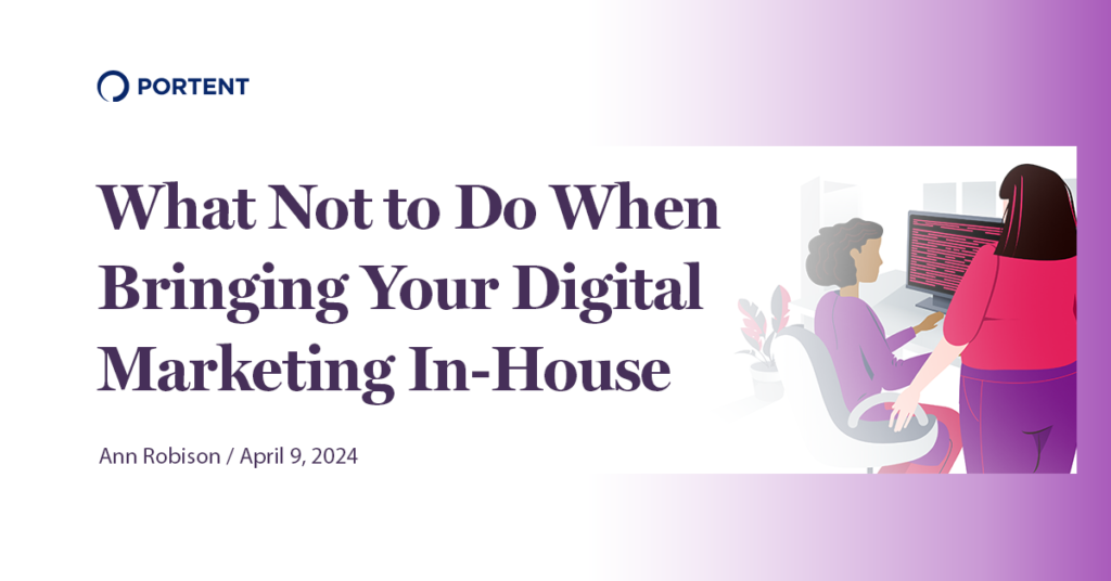 Trazendo marketing digital internamente com sucesso